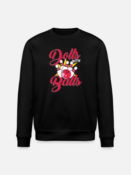 Dolls with balls bowling - Stanley/Stella Unisex Bio-Sweatshirt ROLLER - Schwarz