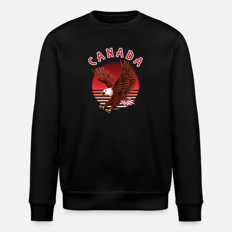Canada Eagle - Stanley/Stella ROLLER Unisex Organic Sweatshirt - black