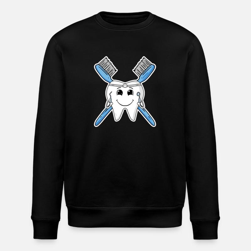 Tooth teeth - Stanley/Stella ROLLER Unisex Organic Sweatshirt - black