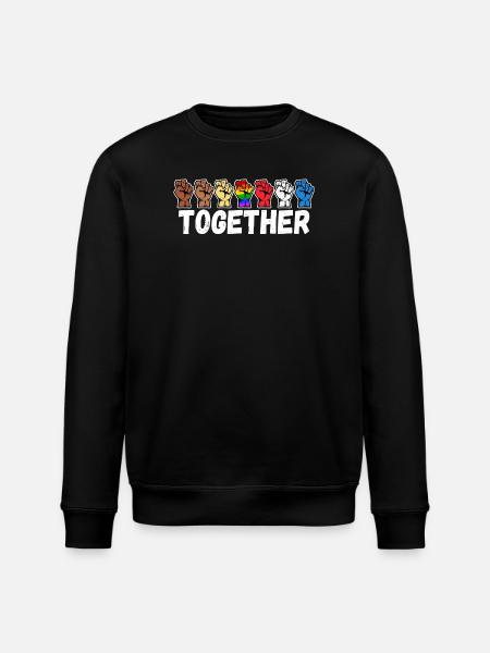 Equality Lgbt rainbow saying - Stanley/Stella ROLLER Unisex Organic Sweatshirt - black