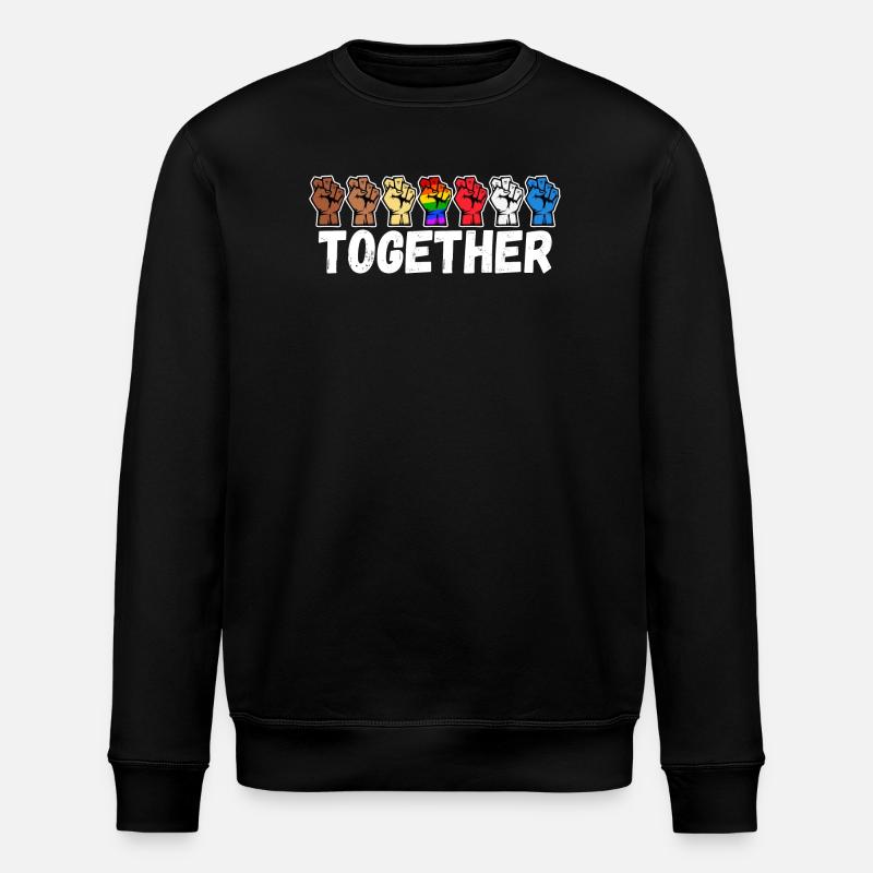 Equality Lgbt rainbow saying - Stanley/Stella ROLLER Unisex Organic Sweatshirt - black