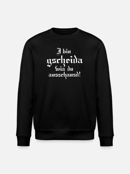 Gscheider wia du - Stanley/Stella Unisex Bio-Sweatshirt ROLLER - Schwarz