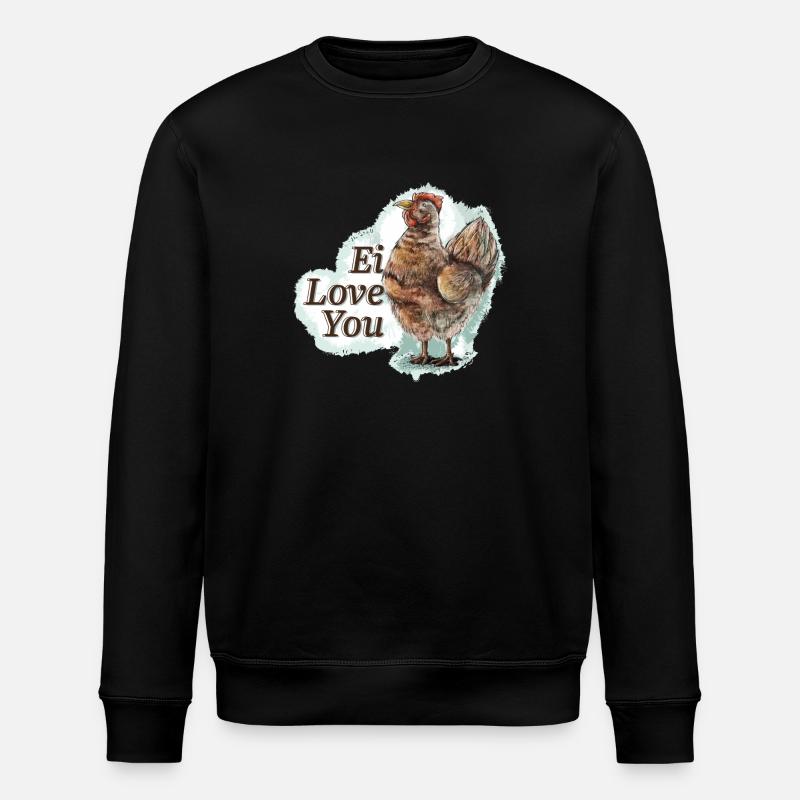 Ei love you - Stanley/Stella Unisex Bio-Sweatshirt ROLLER - Schwarz