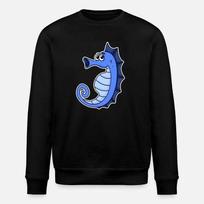 Seepferd Blau - Stanley/Stella Unisex Bio-Sweatshirt ROLLER - Schwarz