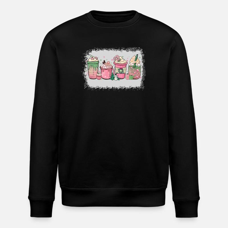 Cup Hot Chocolate Peppermint Mocha - Stanley/Stella ROLLER Unisex Organic Sweatshirt - black