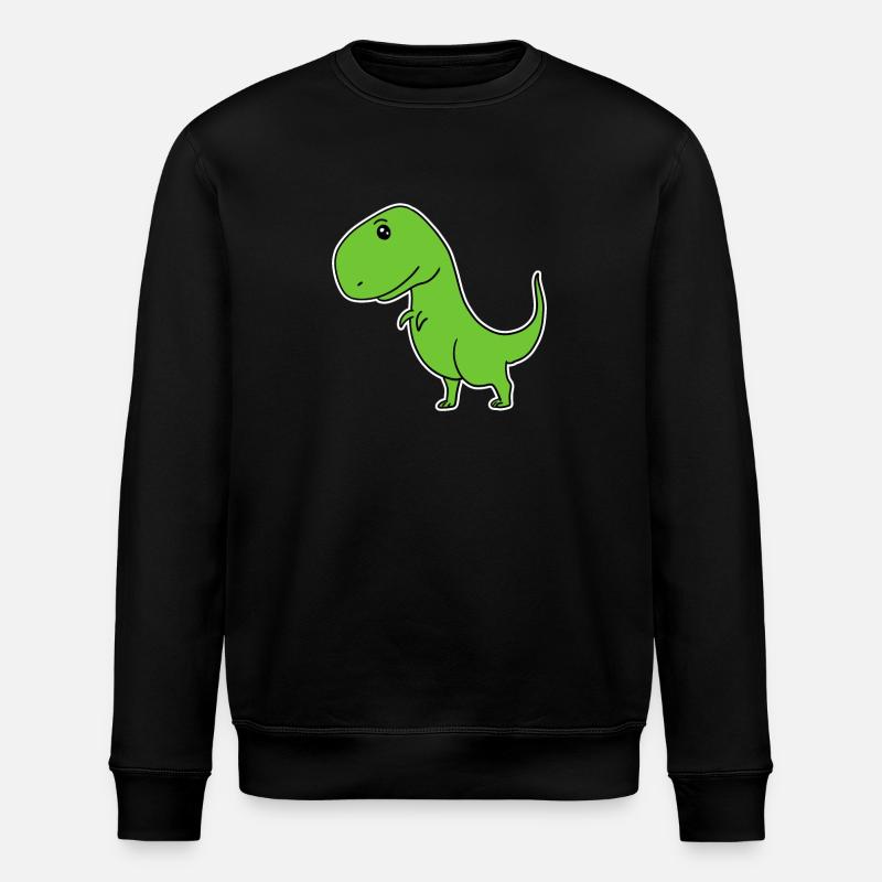 Dinosaur Green - Stanley/Stella ROLLER Unisex Organic Sweatshirt - black