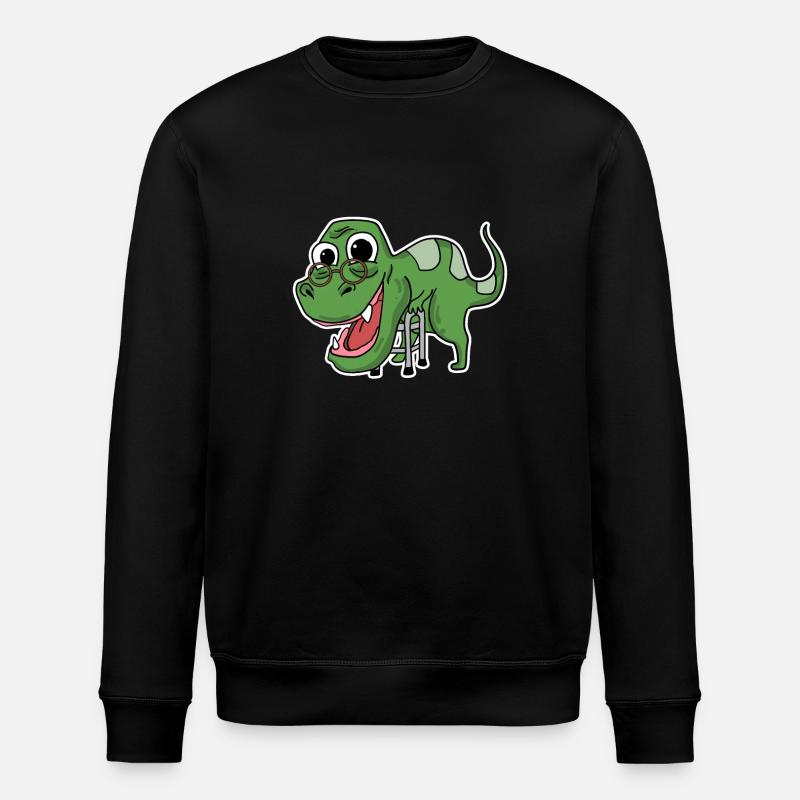 Oma Dinosaurier - Stanley/Stella Unisex Bio-Sweatshirt ROLLER - Schwarz
