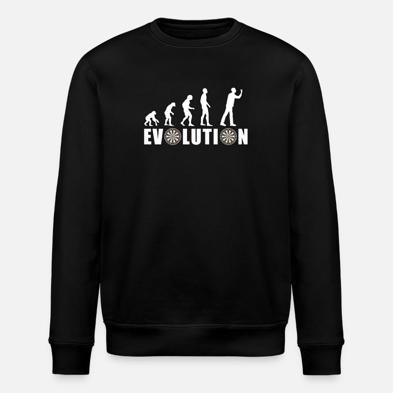 EVOLUTION DARTS Game Arrow Dartboard Gift - Stanley/Stella ROLLER Unisex Organic Sweatshirt - black