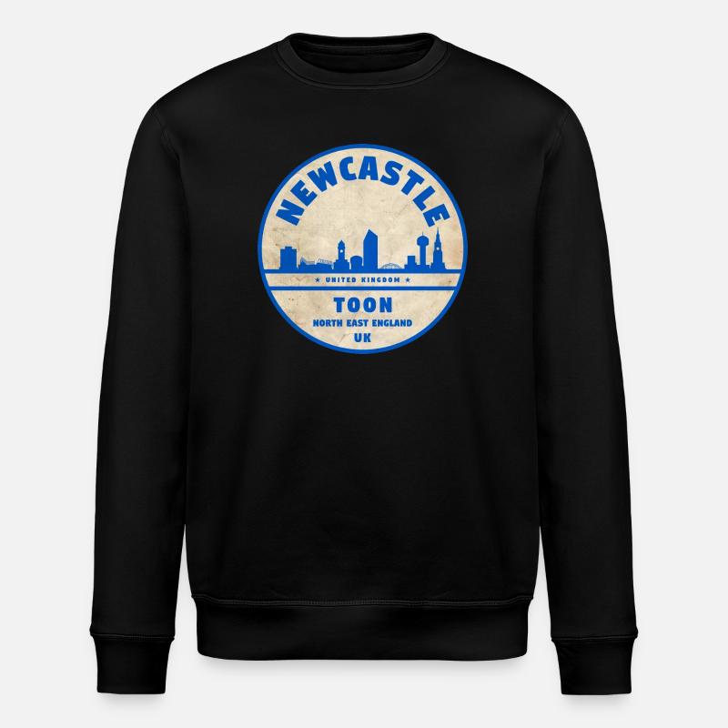 Newcastle Toon Skyline Abzeichen - Stanley/Stella Unisex Bio-Sweatshirt ROLLER - Schwarz