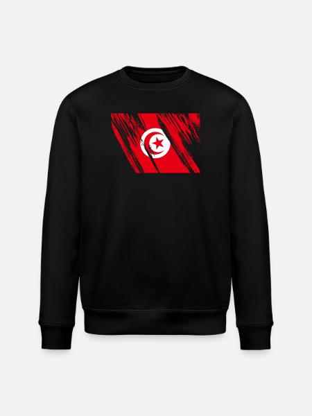 Tunisia Flag - Stanley/Stella ROLLER Unisex Organic Sweatshirt - black