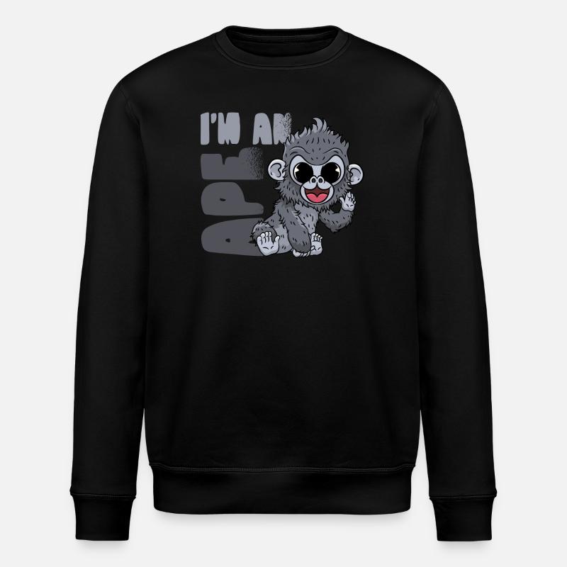 Gorille Singe - Sweat bio ROLLER Stanley/Stella Unisexe - noir