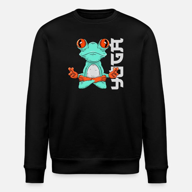 Frosch Yoga - Stanley/Stella Unisex Bio-Sweatshirt ROLLER - Schwarz