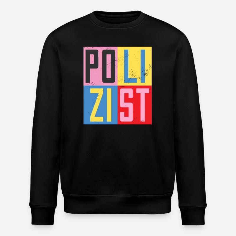 Polizist Design - Stanley/Stella Unisex Bio-Sweatshirt ROLLER - Schwarz