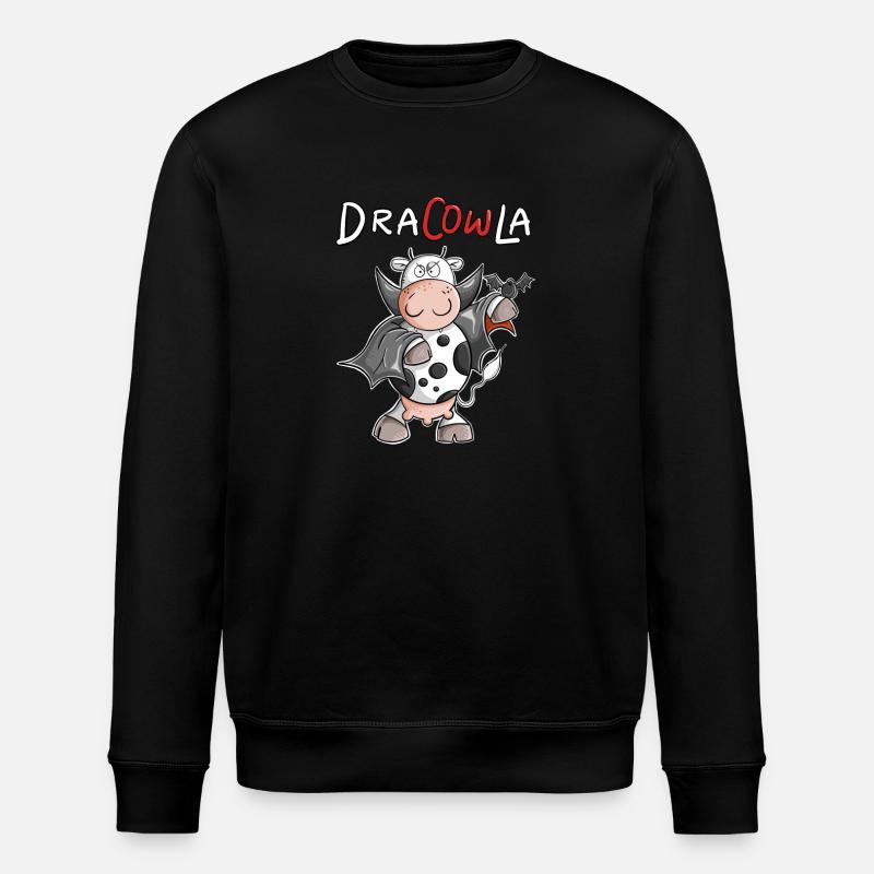 DraCOWla Dracula Cow Halloween - Stanley/Stella ROLLER Unisex Organic Sweatshirt - black