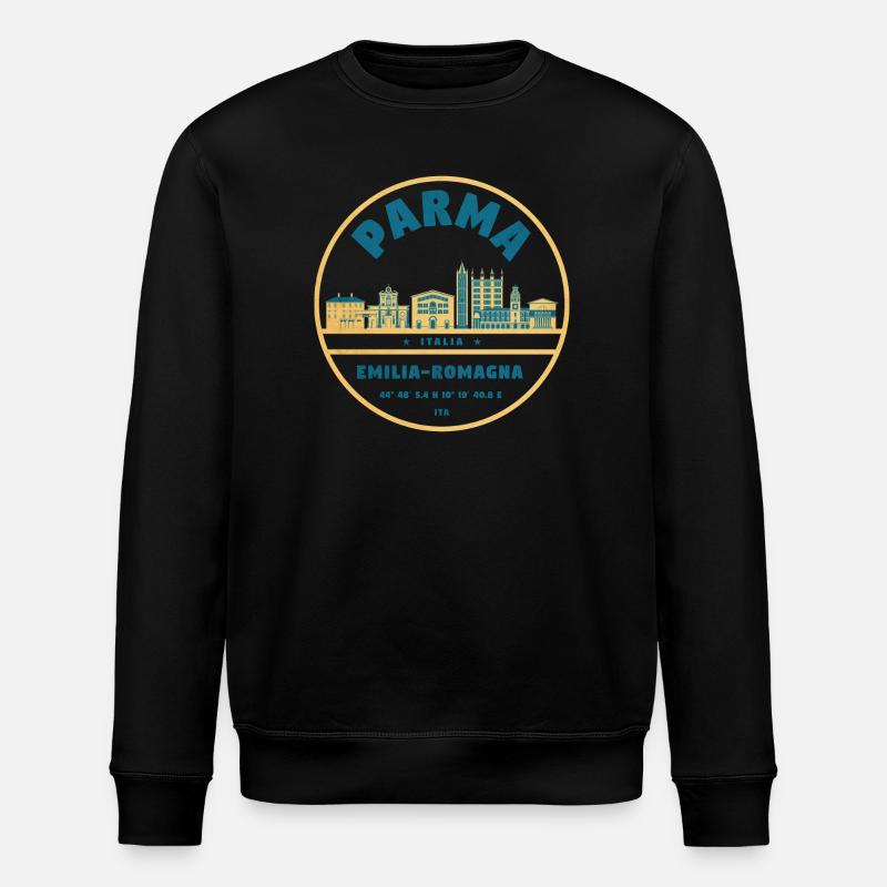Emilia Romagna Cityscape - Stanley/Stella ROLLER Unisex Organic Sweatshirt - black