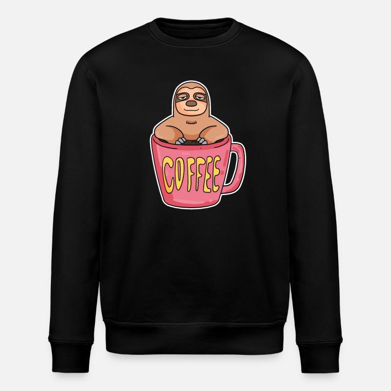 Kaffee Faultier - Stanley/Stella Unisex Bio-Sweatshirt ROLLER - Schwarz