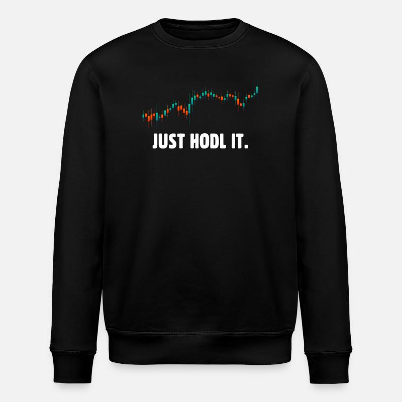 Just hold it bitcoin - Stanley/Stella ROLLER Unisex Organic Sweatshirt - black