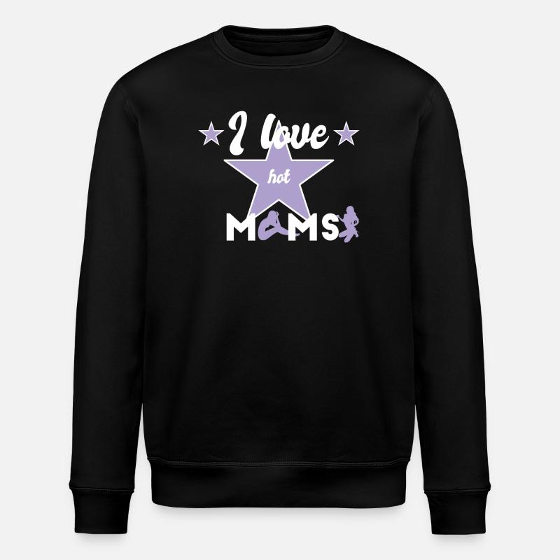 Hot Moms - I Love - Stanley/Stella Unisex Bio-Sweatshirt ROLLER - Schwarz