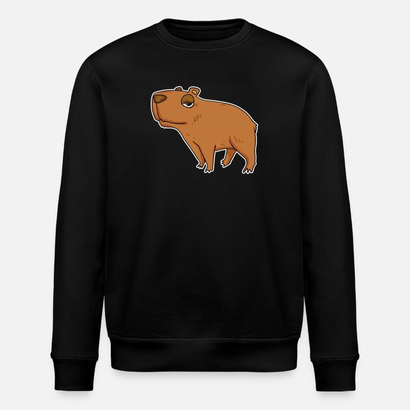 Capybara Capybara Gift - Stanley/Stella ROLLER Unisex Organic Sweatshirt - black