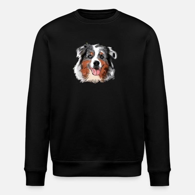 Australian Shepherd - Stanley/Stella ROLLER Unisex Organic Sweatshirt - black