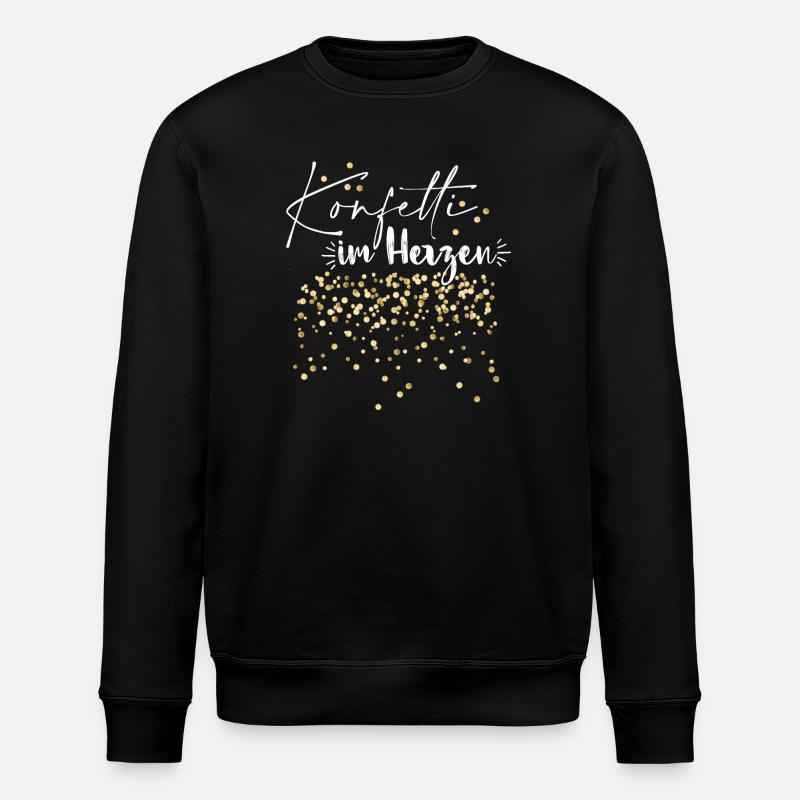 Konfetti im Herzen - Stanley/Stella Unisex Bio-Sweatshirt ROLLER - Schwarz