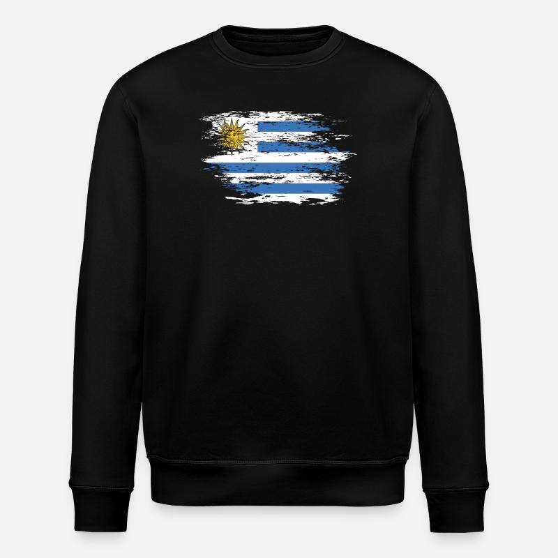 Uruguay Flagge used - Stanley/Stella Unisex Bio-Sweatshirt ROLLER - Schwarz