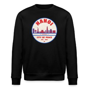 Insigne de la ville de la paix de Hanoï Paysage urbain - Sweat bio ROLLER Stanley/Stella Unisexe - noir - Devant - Nik (191cm)