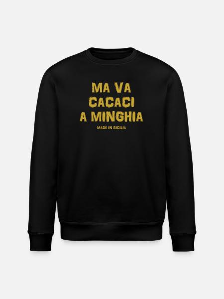 Sicilia t-shirt maglietta testo siciliano - Felpa ecologica unisex ROLLER di Stanley/Stella - nero