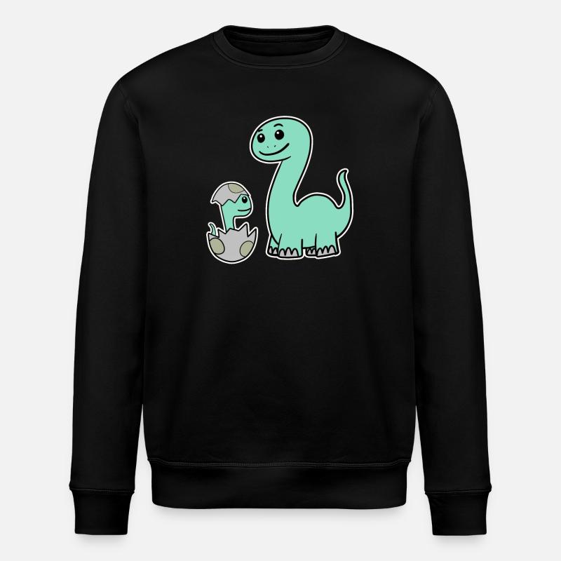 Dinosaure avec bébé dinosaure - Sweat bio ROLLER Stanley/Stella Unisexe - noir
