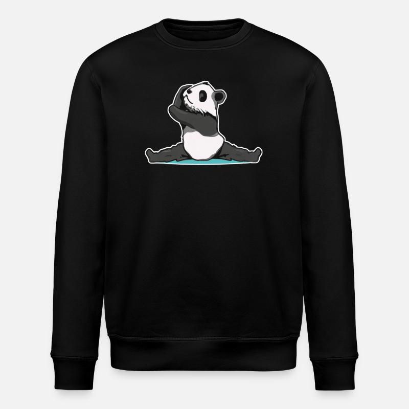 Panda Pose Sticker - Stanley/Stella Unisex Bio-Sweatshirt ROLLER - Schwarz