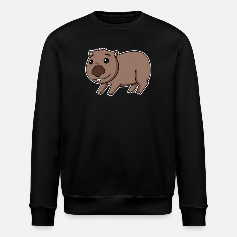 Motif wombat marsupial - Sweat bio ROLLER Stanley/Stella Unisexe - noir