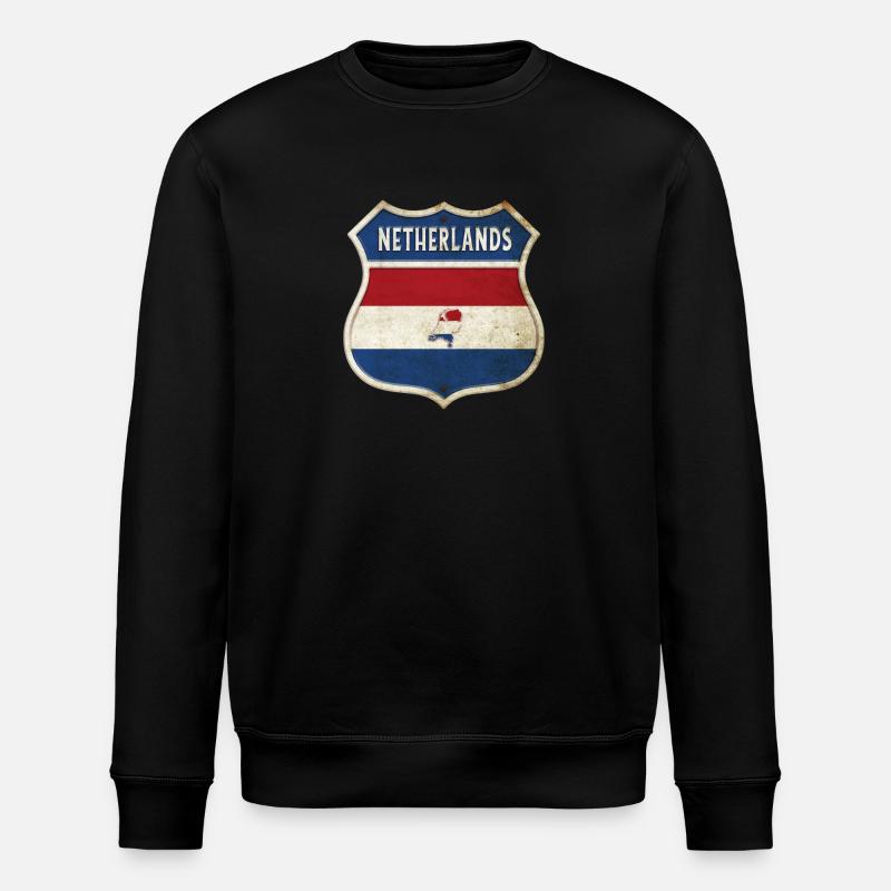 Design du drapeau des Pays-Bas - Sweat bio ROLLER Stanley/Stella Unisexe - noir
