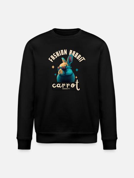 Fashion Pop Carrot Bunny - Stanley/Stella ROLLER Unisex Organic Sweatshirt - black