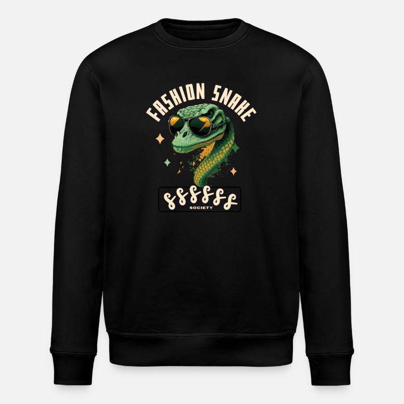 Crocodile Chic Sunglasses - Stanley/Stella ROLLER Unisex Organic Sweatshirt - black