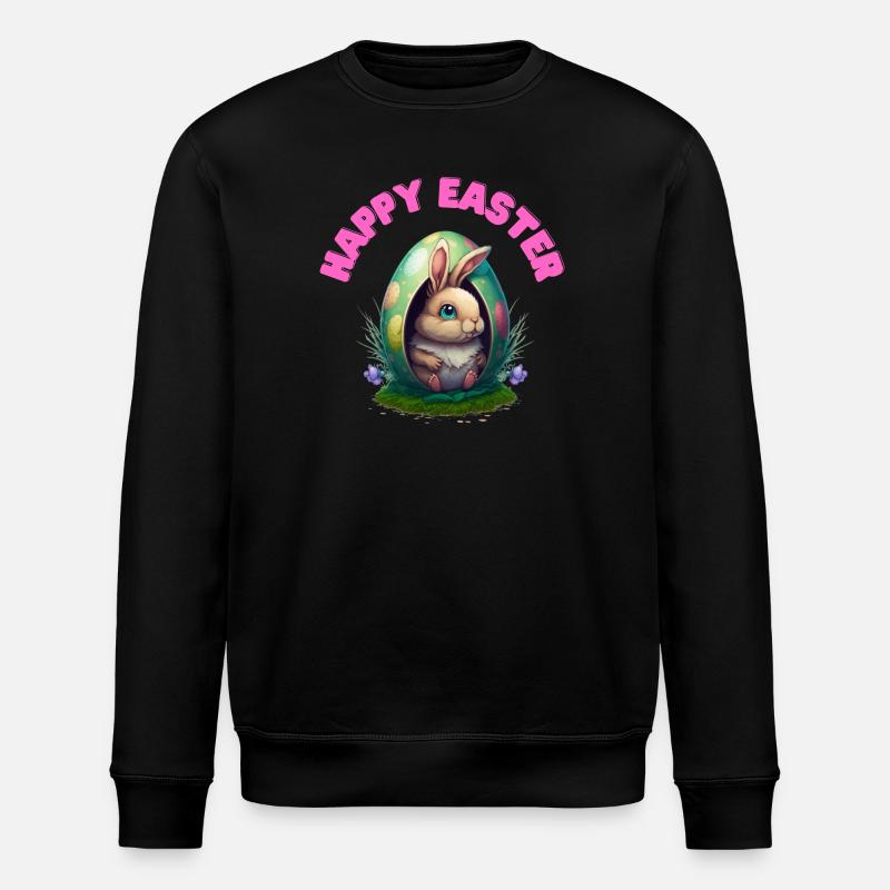 Happy Easter Happy Easter - Stanley/Stella ROLLER Unisex Organic Sweatshirt - black