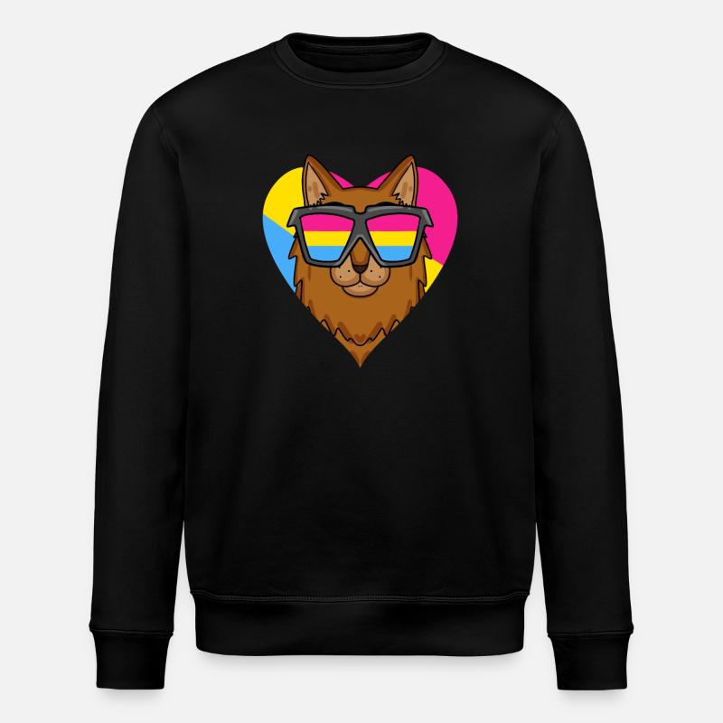 Pansexual Cat Somali Heart Gift - Sweat bio ROLLER Stanley/Stella Unisexe - noir