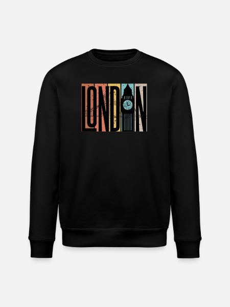 London Skyline Bold Blocks - Stanley/Stella Unisex Bio-Sweatshirt ROLLER - Schwarz