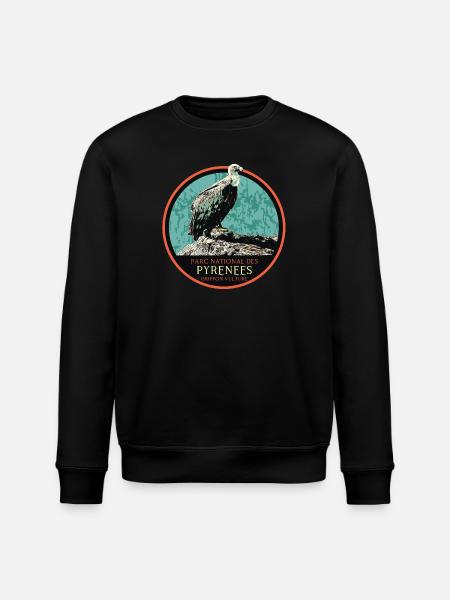 Vulture in the Pyrenees National Park - Stanley/Stella ROLLER Unisex Organic Sweatshirt - black