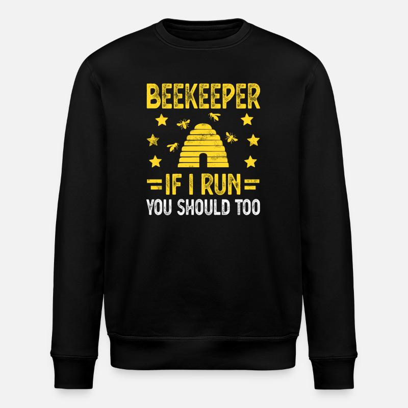 Beekeeper Beekeeper Bees - Stanley/Stella ROLLER Unisex Organic Sweatshirt - black