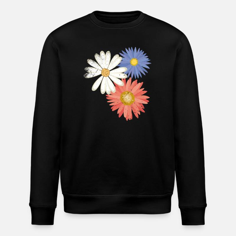 3 fleurs - Sweat bio ROLLER Stanley/Stella Unisexe - noir
