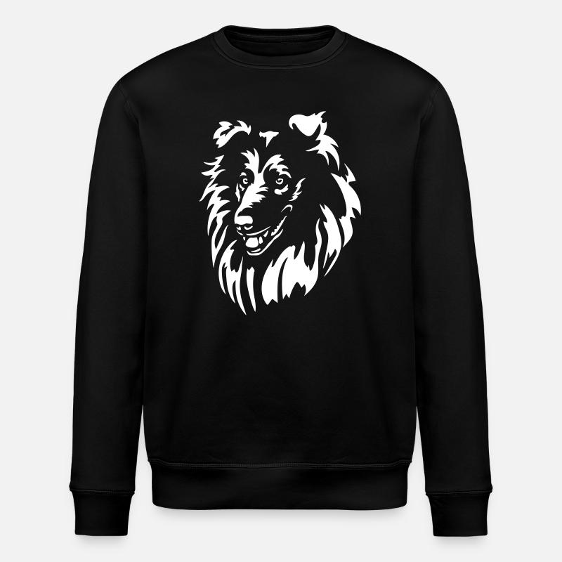 Collie Head "Black Edition" - Stanley/Stella ROLLER Unisex Organic Sweatshirt - black