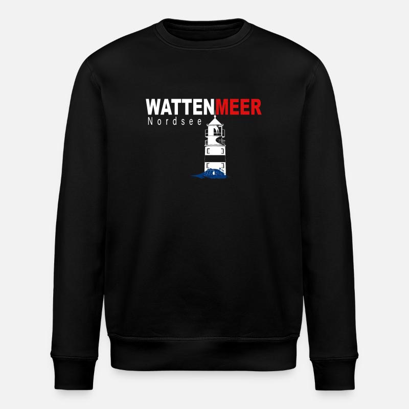 Wattenmeer - Stanley/Stella Unisex Bio-Sweatshirt ROLLER - Schwarz