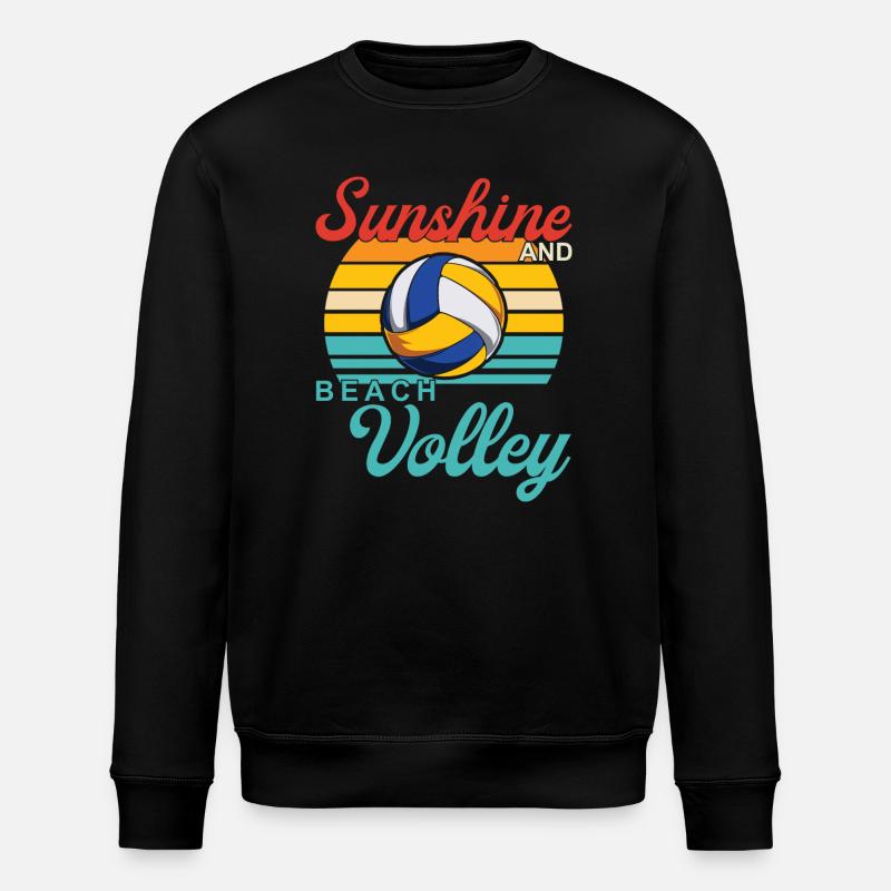 Design Plage Volleyball - Sweat bio ROLLER Stanley/Stella Unisexe - noir