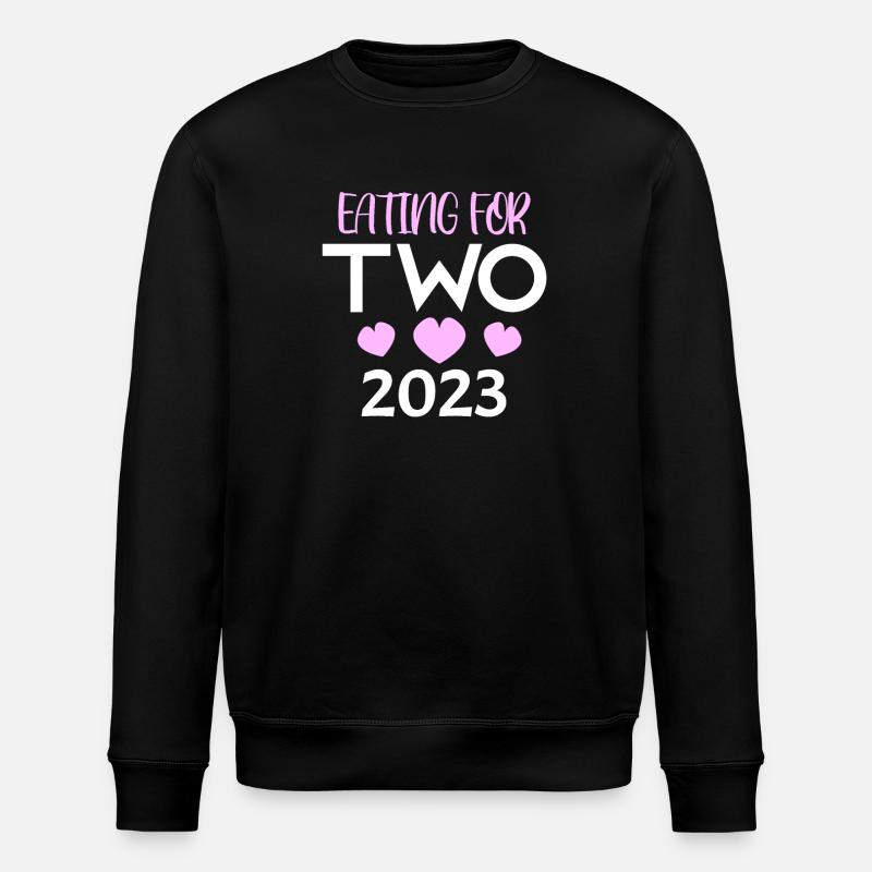 Zwillinge Schwanger - Stanley/Stella Unisex Bio-Sweatshirt ROLLER - Schwarz