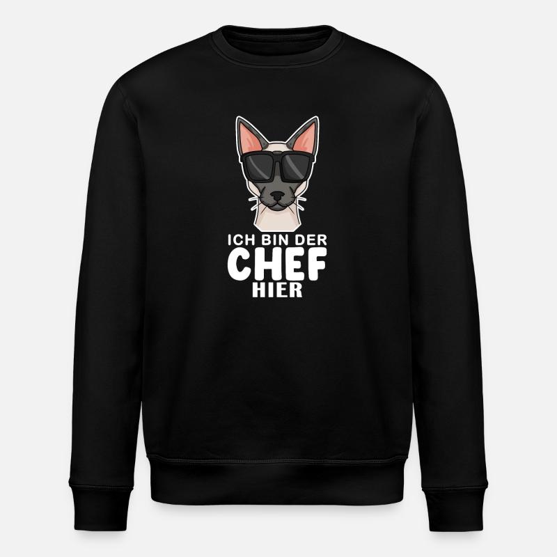 coole Katze - Siamkatze Spruch - Stanley/Stella Unisex Bio-Sweatshirt ROLLER - Schwarz