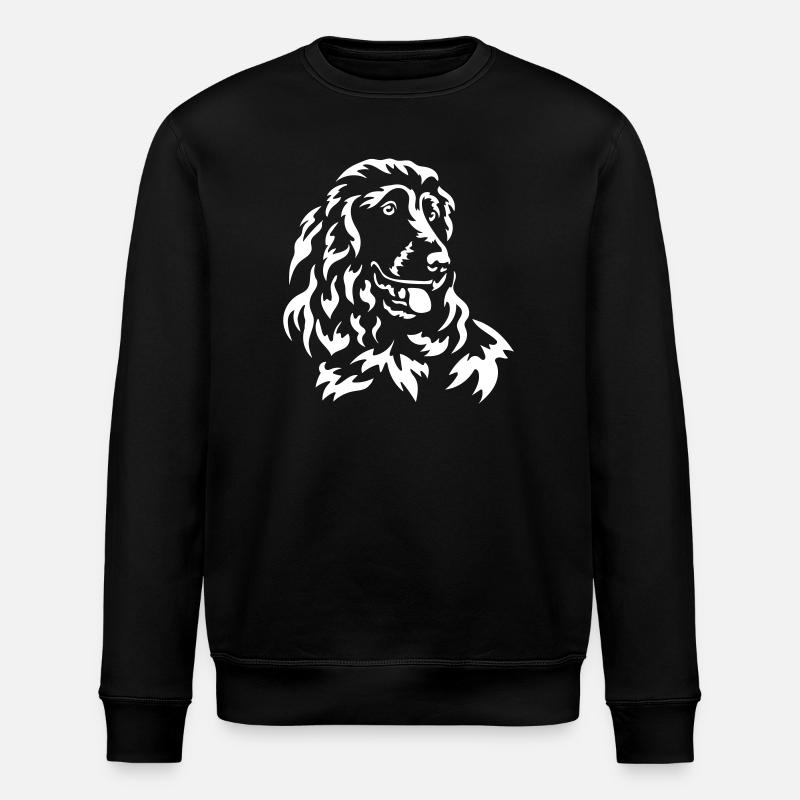 Cocker Spaniel Head "Black Edition" - Stanley/Stella ROLLER Unisex Organic Sweatshirt - black