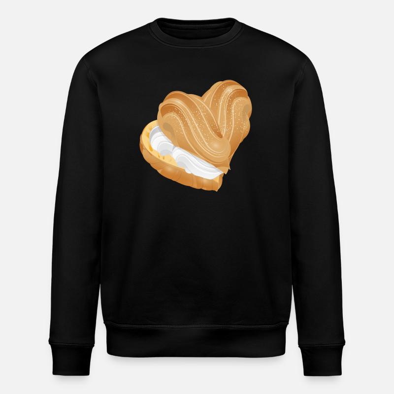 Mit Sahne gefülltes Windbeutel Herz - Stanley/Stella Unisex Bio-Sweatshirt ROLLER - Schwarz