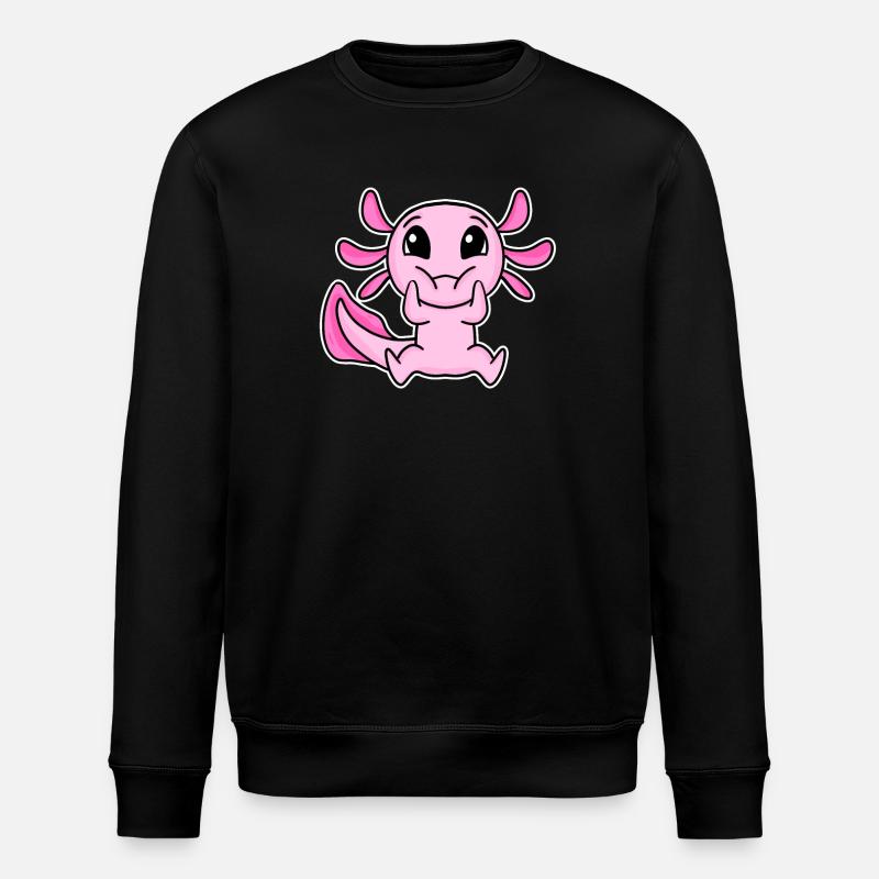 Axolotl motif cute - Stanley/Stella ROLLER Unisex Organic Sweatshirt - black