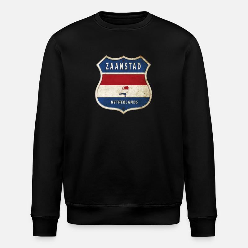 Zaanstad Niederlande Wappen Design - Stanley/Stella Unisex Bio-Sweatshirt ROLLER - Schwarz