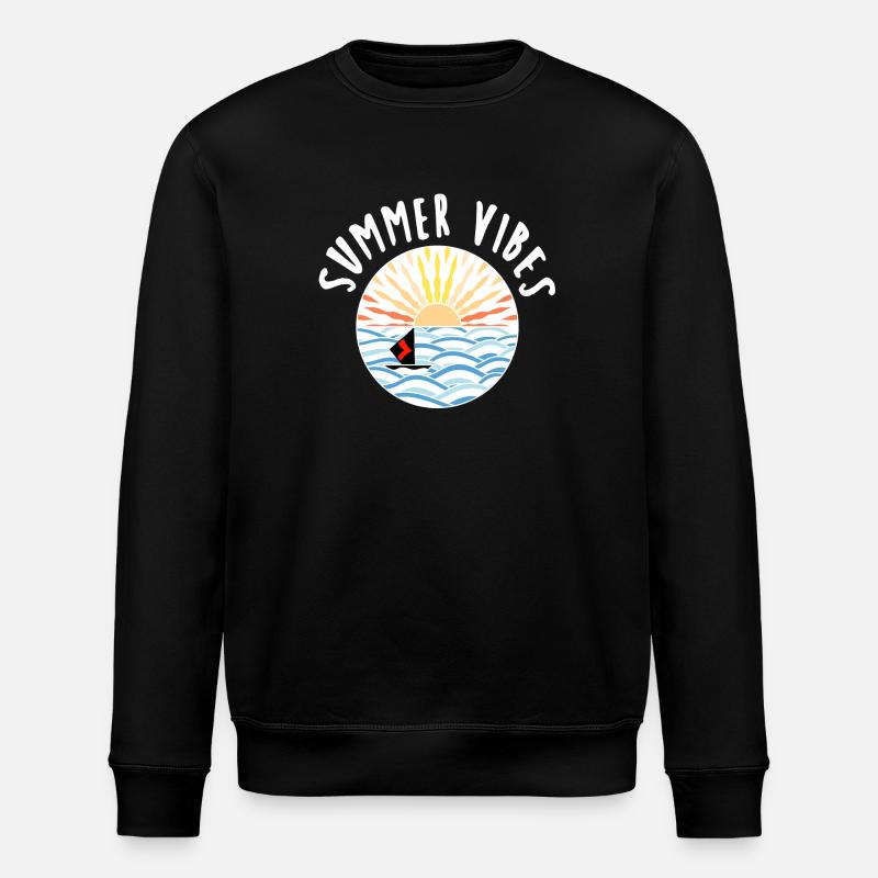 Waves Summer Sail Sun - Stanley/Stella ROLLER Unisex Organic Sweatshirt - black